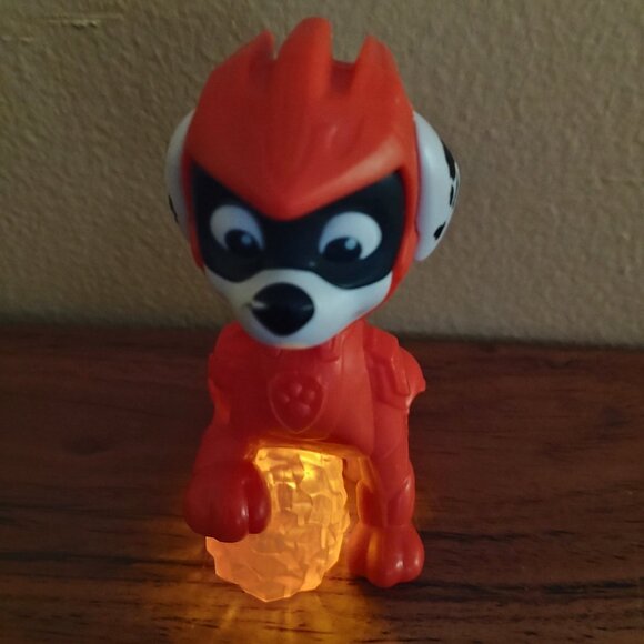 2023 Burger King MARSHALL Toy Lights Up! Paw Patrol Mighty Movie WORKS (T459) - Picture 3 of 9